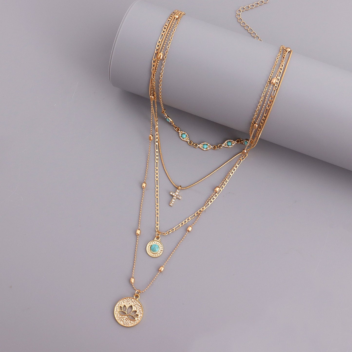 The Vintage Multi-Layered Choker Chain Necklace,vintage elegance with modern allure