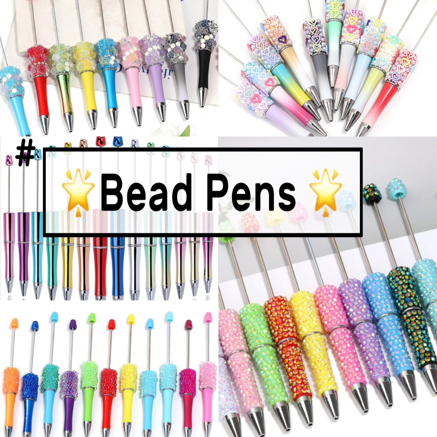 15 pacs colorful/Beadable/Decoration  Pens🔥popularly(open yourself)