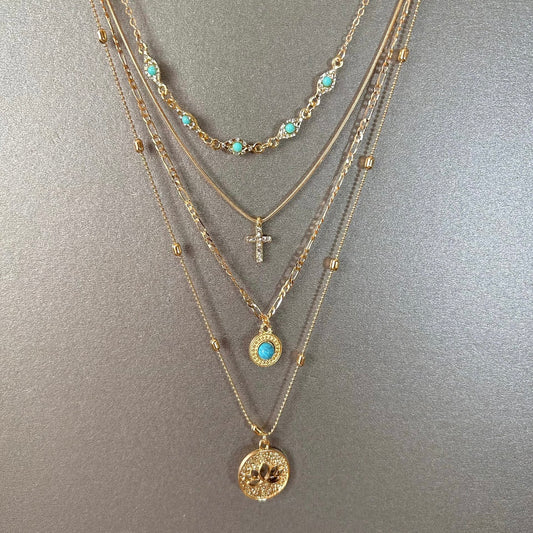 The Vintage Multi-Layered Choker Chain Necklace,vintage elegance with modern allure
